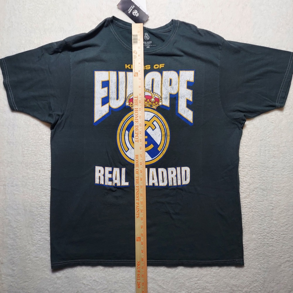 Real Madrid T-Shirt Men 2XL Grey New Kings of Europe Graphic Soccer Tee - Picture 5 of 9
